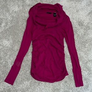 Medium pink Moda International cowl neck long sleeve